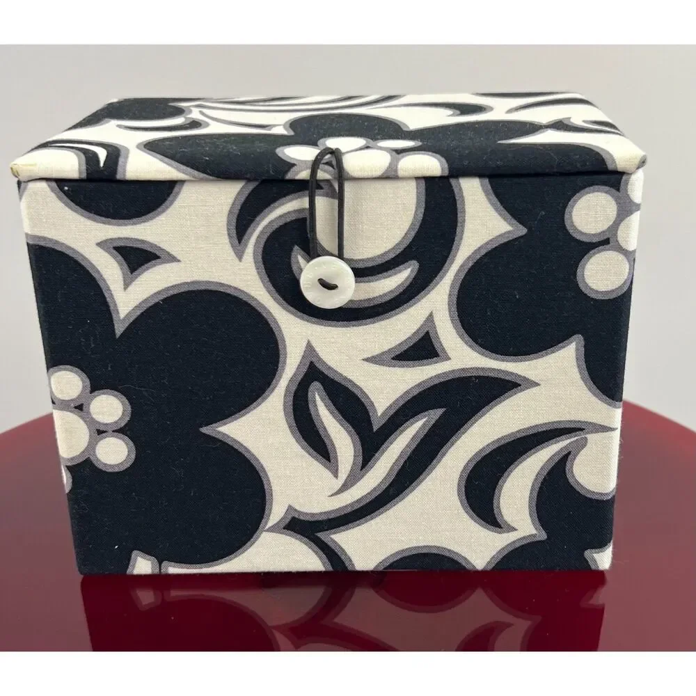 Vera Bradley Night and Day Hinged Lid Fabric Storage Box Organizer Retired